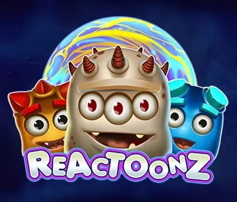 Reactoonz slot logo by Play’n GO at 22Bet